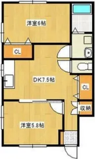 グリーンハイツ15号棟【1階】の間取り