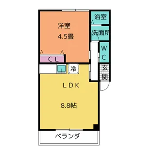 ウィステリアヒルズ【1階】の間取り
