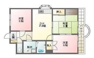 ラムール2【3階】の間取り