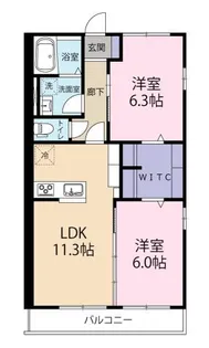 ベルティルミナス【2階】の間取り