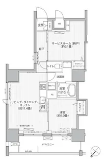 グランデュール富士【6階】の間取り