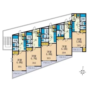 ファーストライフ海老名【3階】の間取り