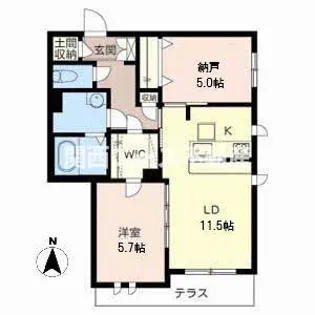 フラワーガーデンイースト【1階】の間取り