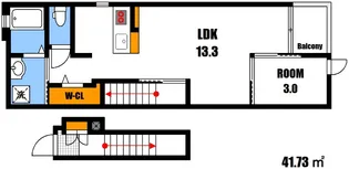ハイ ロザーナ ファミリア【2階】の間取り