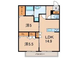 La vita摂津本山【2階】の間取り