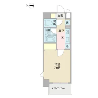 サンベルク毛利【6階】の間取り