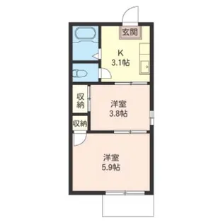 イッセイハイツ【1階】の間取り