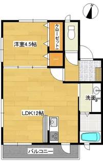 アスピレーヌ大和町【1階】の間取り