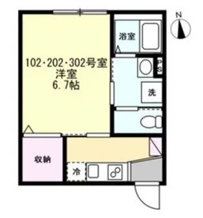 ベイルーム相模原ファイン【1階】の間取り
