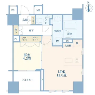 ブランズ大手町【2階】の間取り
