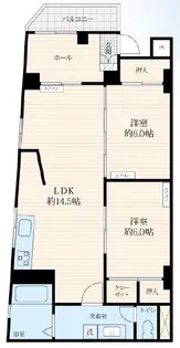 スカイタウン竹の塚【7階】の間取り