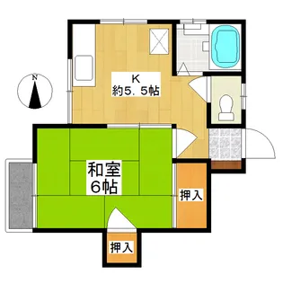 平田ハイツ【2階】の間取り