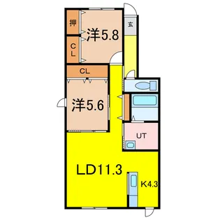 こまちII【1階】の間取り