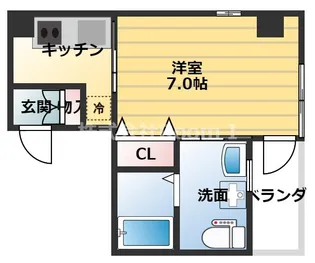 ベルエール天王寺【3階】の間取り