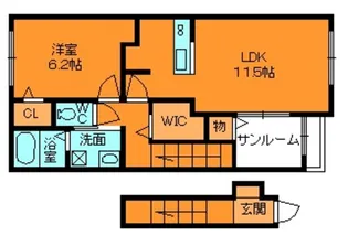 グレイス大和小泉【2階】の間取り