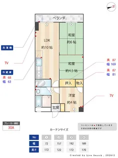 稲毛コーポビアネーズ(マンスリーマンション)【3階】の間取り