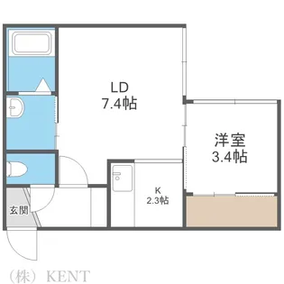 ESTOR円山【1階】の間取り