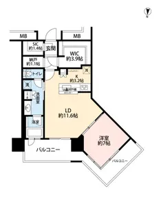 アーバンドックパークシティ豊洲 A棟【46階】の間取り