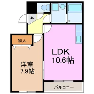グレイスナルミ【3階】の間取り