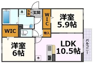 クレストカメリア【2階】の間取り