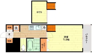 ラ・フォーレ東天満【9階】の間取り