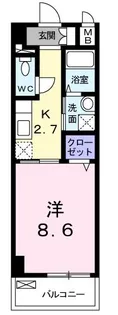 ヒルズ ビッグ ウエスト【1階】の間取り