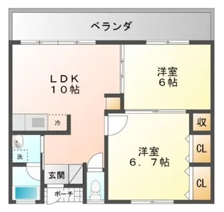 アヴァンセ天久(SA)【5階】の間取り