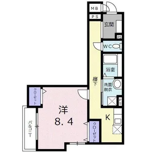 ラビット・イヤー・アイリス【2階】の間取り