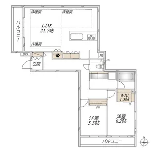 フォルス善福寺II【3階】の間取り