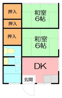イイダハイツB【2階】の間取り