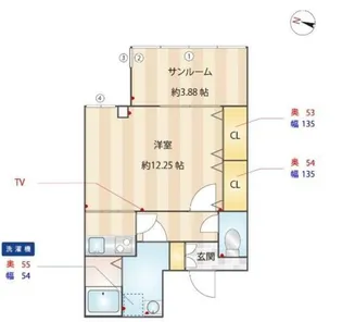 ドム・アコード協栄【1階】の間取り