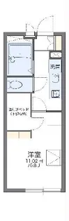 レオパレスシャルムII【1階】の間取り
