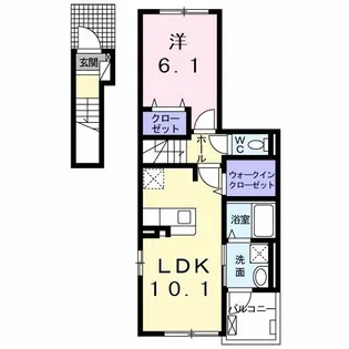 ころもテラス【2階】の間取り