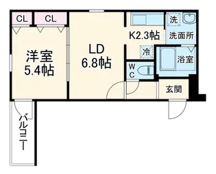 フジパレス石橋III番館【3階】の間取り