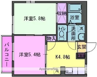 プラウド中野【2階】の間取り
