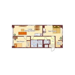 リルームス中島西II【5階】の間取り