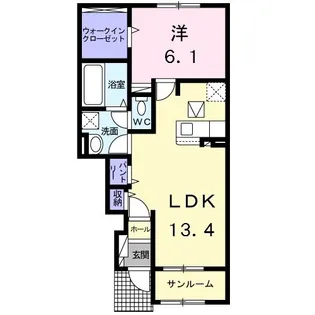 ヴィラ・坂本A【1階】の間取り