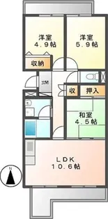 パークハウスYAGUMA【4階】の間取り