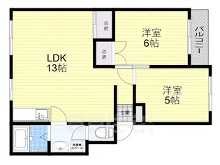 大建コーポA棟【3階】の間取り