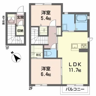 シャーメゾン グッチII【2階】の間取り