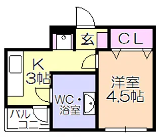 カサベルデ本町【5階】の間取り