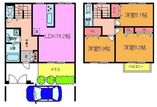 シェソワ中国分の間取り
