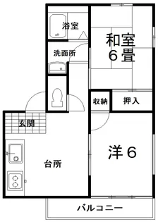コーポ大町B【2階】の間取り