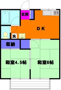 エスポワールII【2階】の間取り
