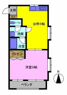 マンションカトレア【1階】の間取り