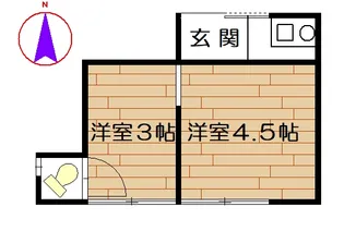 上野ハイツ【2階】の間取り