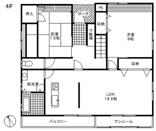 アーバンヒルズ【4階】の間取り