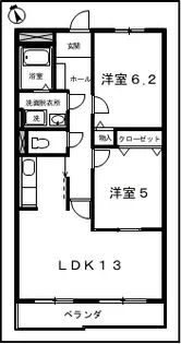 タプトシティ名取【2階】の間取り