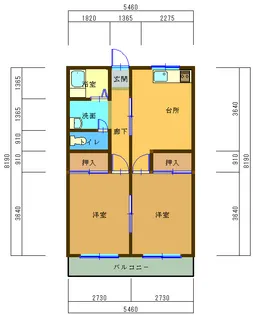 栗原ハイツ【3階】の間取り