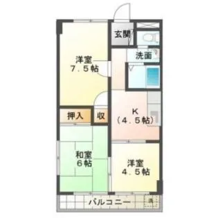 コーポ杉山VII【1階】の間取り